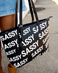 Sassy City Tote - Black/White,Handbags, Sassy Jones,