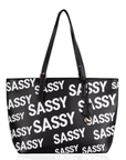 Sassy City Tote - Black/White,Handbags, Sassy Jones,