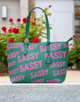 Sassy City Tote - Pink/Green,Handbags, Sassy Jones,