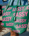 Sassy City Tote - Pink/Green,Handbags, Sassy Jones,