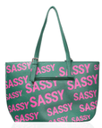 Sassy City Tote - Pink/Green,Handbags, Sassy Jones,