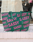 Sassy City Tote - Pink/Green,Handbags, Sassy Jones,