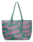 Sassy City Tote - Pink/Green,Handbags, Sassy Jones,