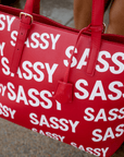 Sassy City Tote - Red/White,Handbags, Sassy Jones,