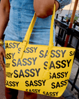 Sassy City Tote - Yellow/Black,Handbags, Sassy Jones,
