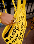 Sassy City Tote - Yellow/Black,Handbags, Sassy Jones,