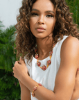 Scarlette 18k Dainty Pearl Chain - Ladybug,Necklaces, Sassy Jones,