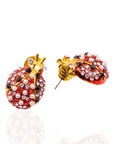 Scarlette 18k Dainty Pearl Studs - Ladybug,Earrings, Sassy Jones,