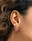Scarlette 18k Dainty Pearl Studs - Ladybug,Earrings, Sassy Jones,