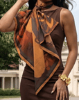 Sistership Luxe Scarf - Chocolate 33" X 33",Scarves, Sassy Jones,