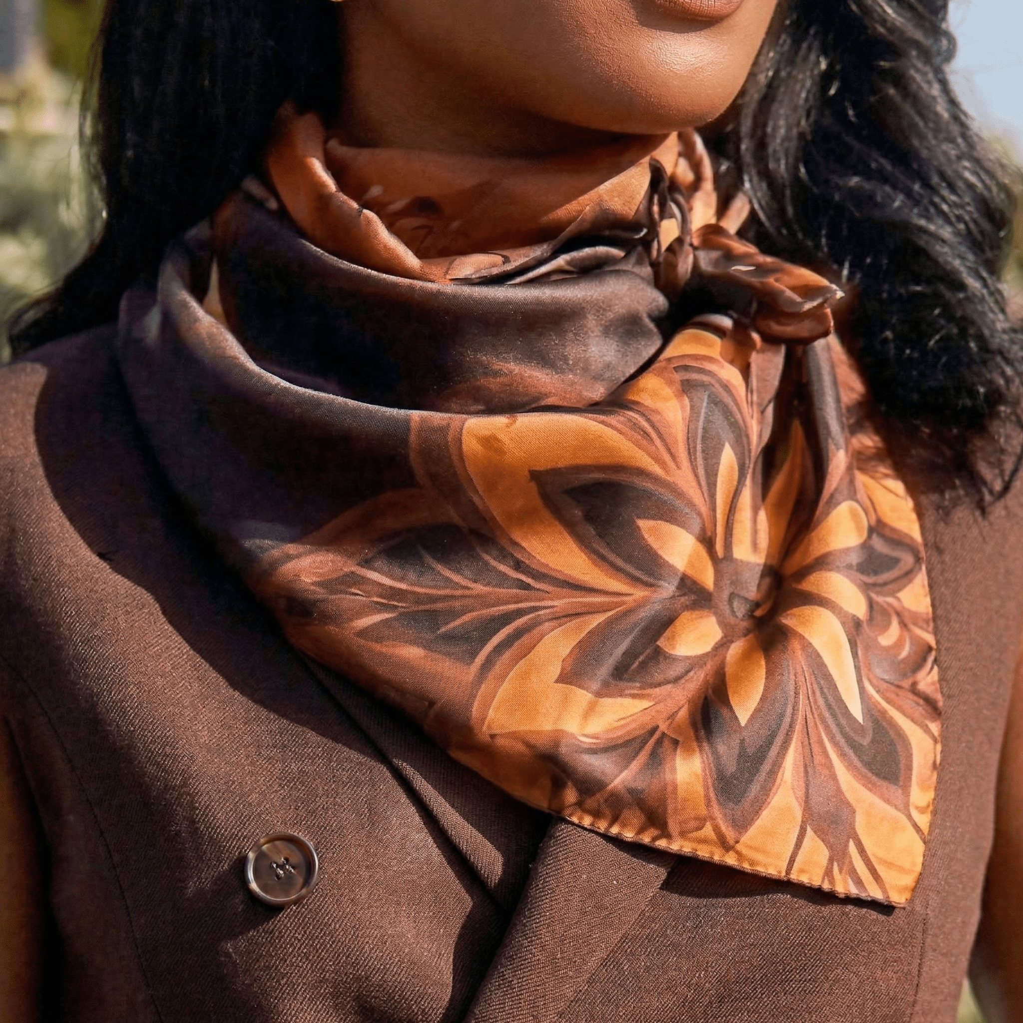 Sistership Neutral Luxe Scarf 33X33 | Sassy Jones