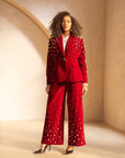 The Fiorella Blazer - Red Velvet Pearl,Clothing, Sassy Jones,