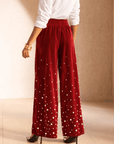 The Fiorella Pant - Red Velvet Pearl,Clothing, Sassy Jones,
