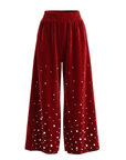 The Fiorella Pant - Red Velvet Pearl,Clothing, Sassy Jones,