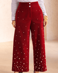 The Fiorella Pant - Red Velvet Pearl,Clothing, Sassy Jones,