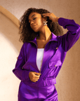 The Flo Signature Silk Jogger Jacket,Clothing, Sassy Jones,