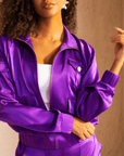 The Flo Signature Silk Jogger Jacket,Clothing, Sassy Jones,