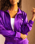 The Flo Signature Silk Jogger Jacket,Clothing, Sassy Jones,