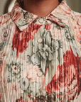 The Sorelle Silky Pleated Lounge Top,, Sassy Jones,