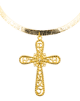 Trinity Cross Filigree Collar Bib,Necklaces, Sassy Jones,