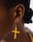Trinity Cross Filigree Dangles,Necklaces, Sassy Jones,