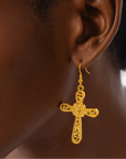Trinity Cross Filigree Dangles,Necklaces, Sassy Jones,
