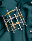 Trinity Cross Sparkling Cuff,Bracelets, Sassy Jones,