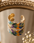 Victoriana Prissy Peacock Adjustable Cuff,Bracelets, Sassy Jones,