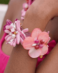 Wisteria Semi Precious Bracelet - Pink/Orange Abalone (Sold Out/Reserve Today/Ships August),Bracelets, Sassy Jones,