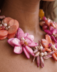 Wisteria Semi Precious Necklace- Pink/ Orange Abalone (Sold Out/Reserve Today/Ships August),Necklaces, Sassy Jones,
