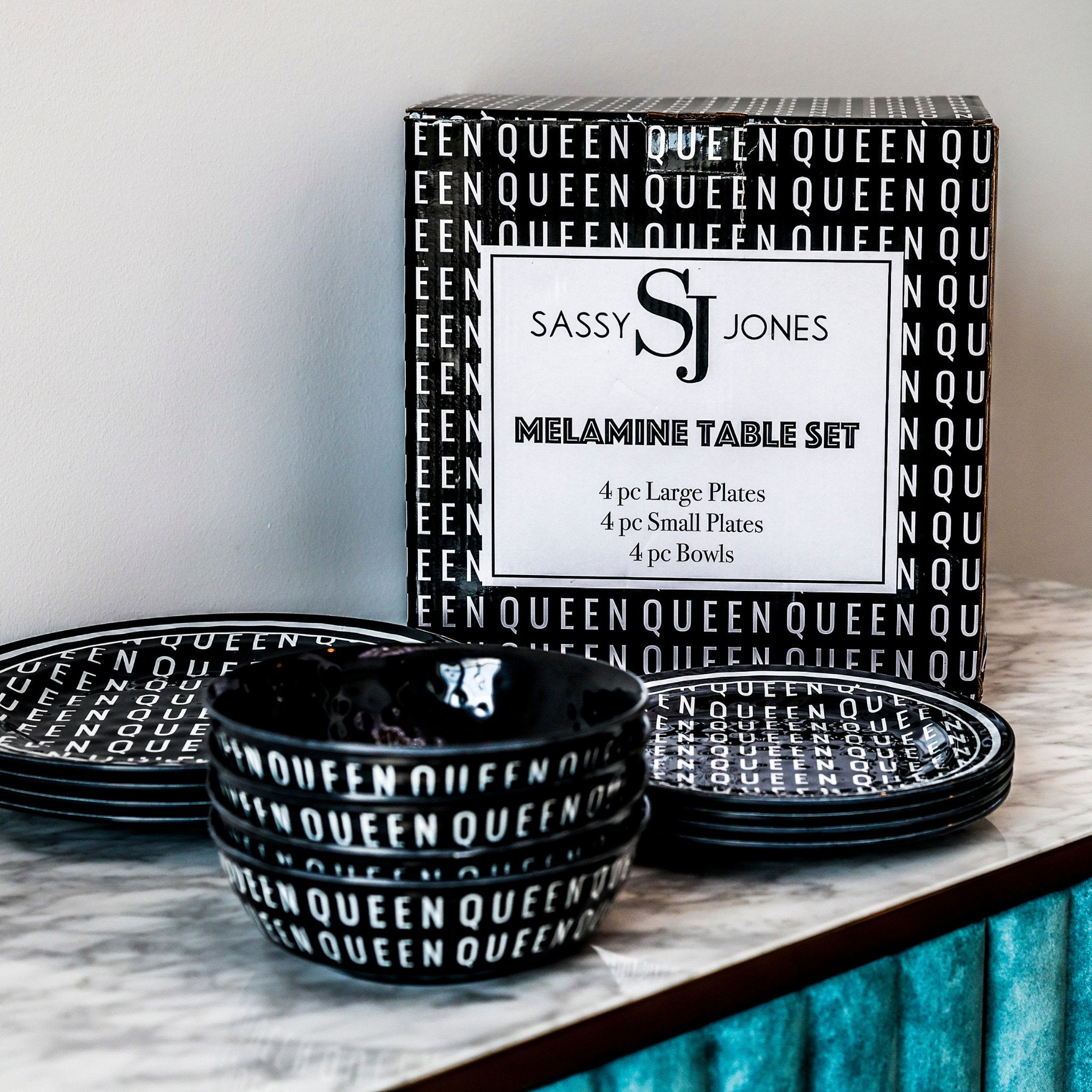 Mzuri Melamine Table Set - Queen - Sassy Jones