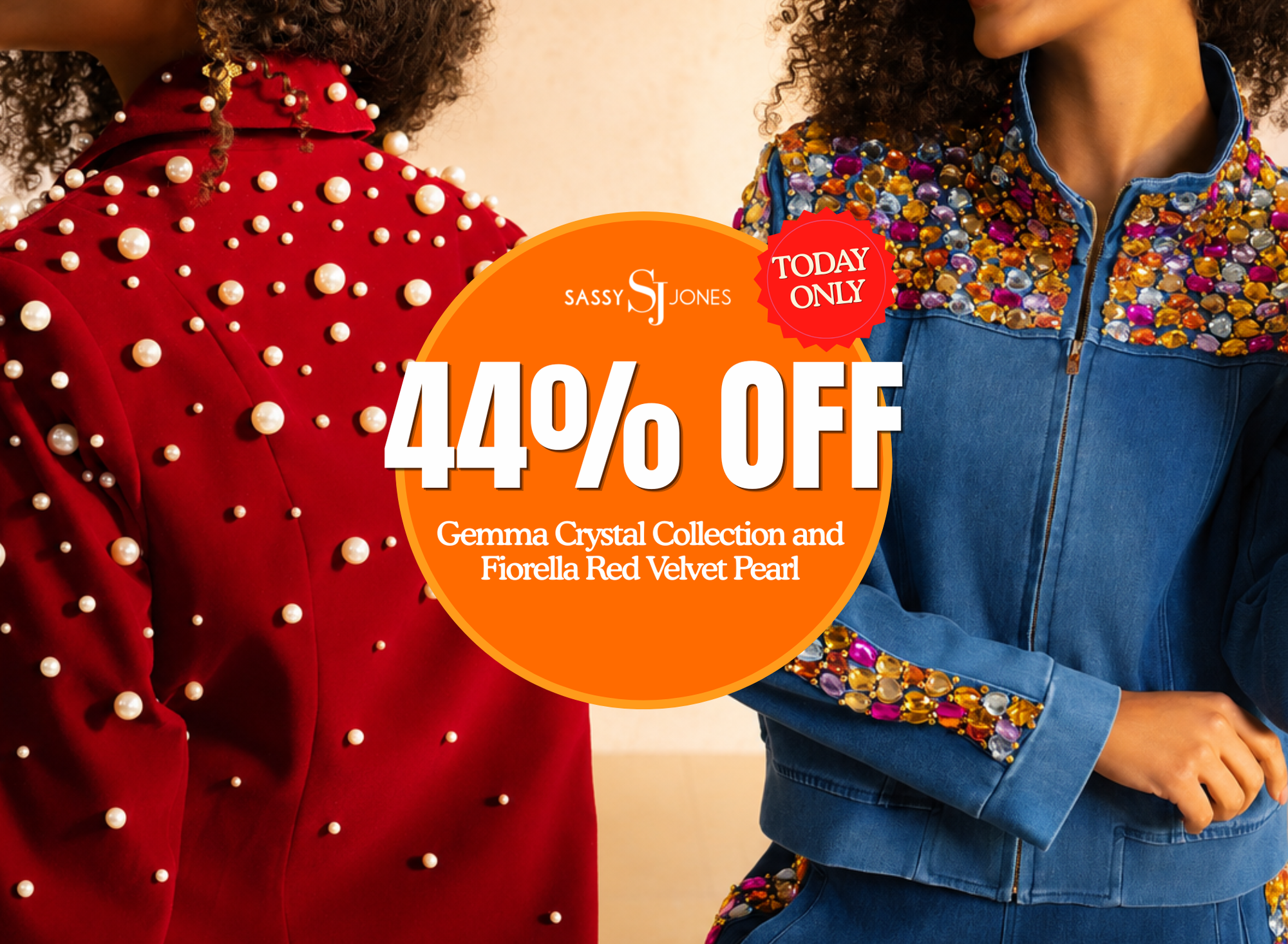 44% Off Gemma Crystal & Fiorella Red Velvet Pearl