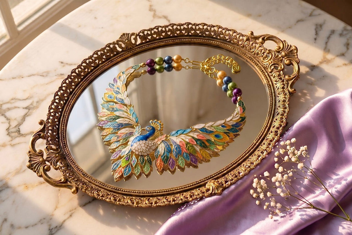 Victoriana Prissy Peacock Statement Jewelry | Sassy Jones - Sassy Jones