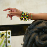 Brandy 5pc Bangle Stack - Rasta