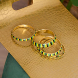 Brandy 5pc Bangle Stack - Rasta