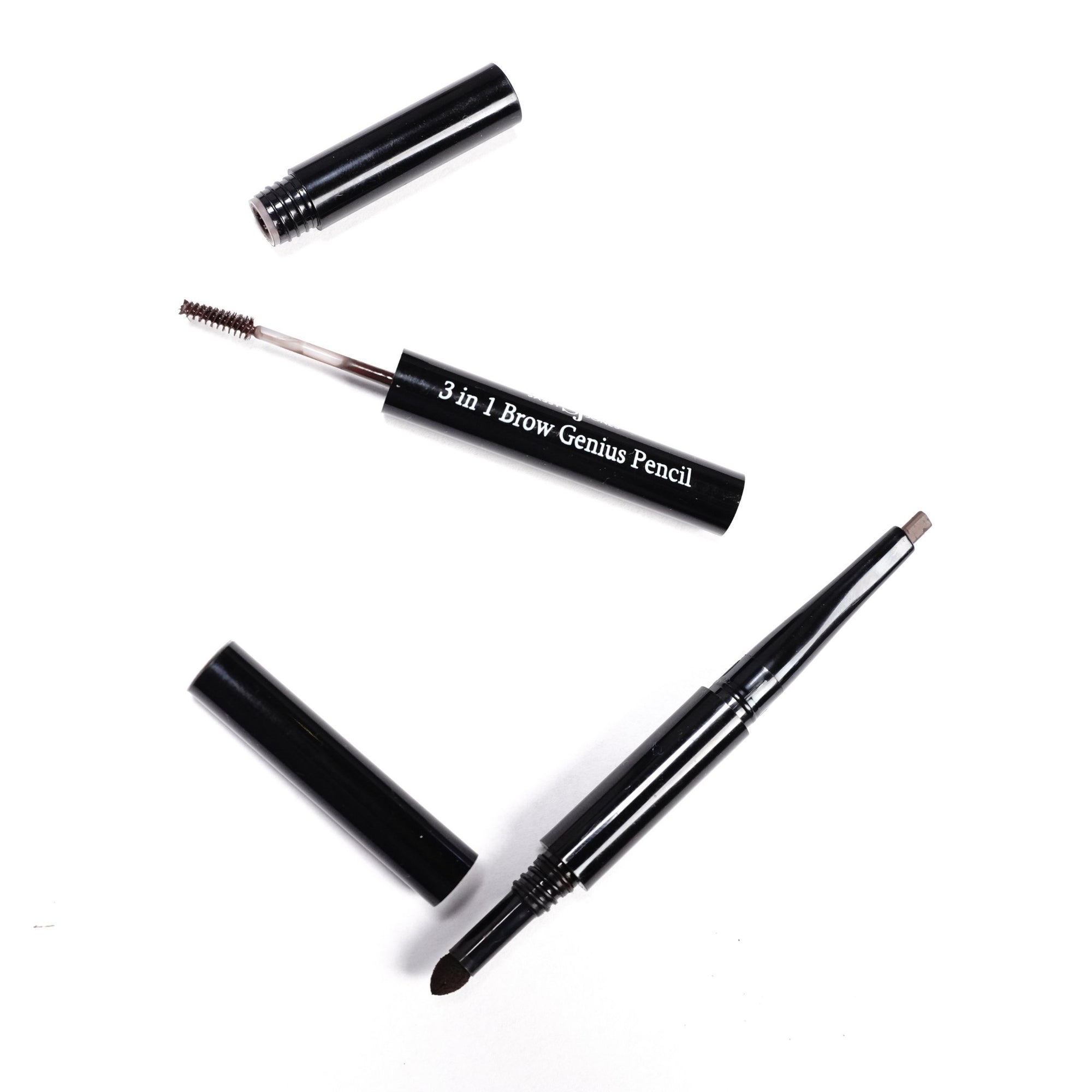 3 in 1 Brow Genius Pencil - Off Black - Sassy Jones 3-in-1 Eyebrow Pencil Multifunctional Eyebrow Tool Precision Brow Pencil Brow Blending Sponge Long-lasting Brow Gel Mascara Eyebrow Sculpting Pencil Beginner Eyebrow Pencil Professional Eyebrow Pencil Brow Makeup Tool