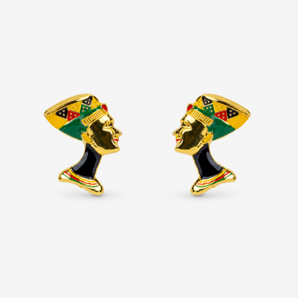 Afrikaan 18k Queen Studs,Earrings, Sassy Jones,