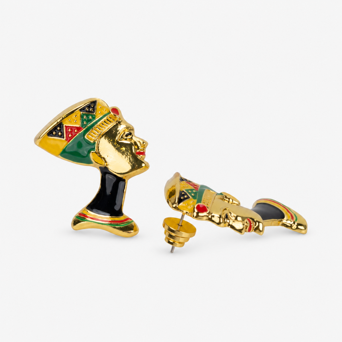 Afrikaan 18k Queen Studs,Earrings, Sassy Jones,