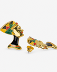 Afrikaan 18k Queen Studs,Earrings, Sassy Jones,