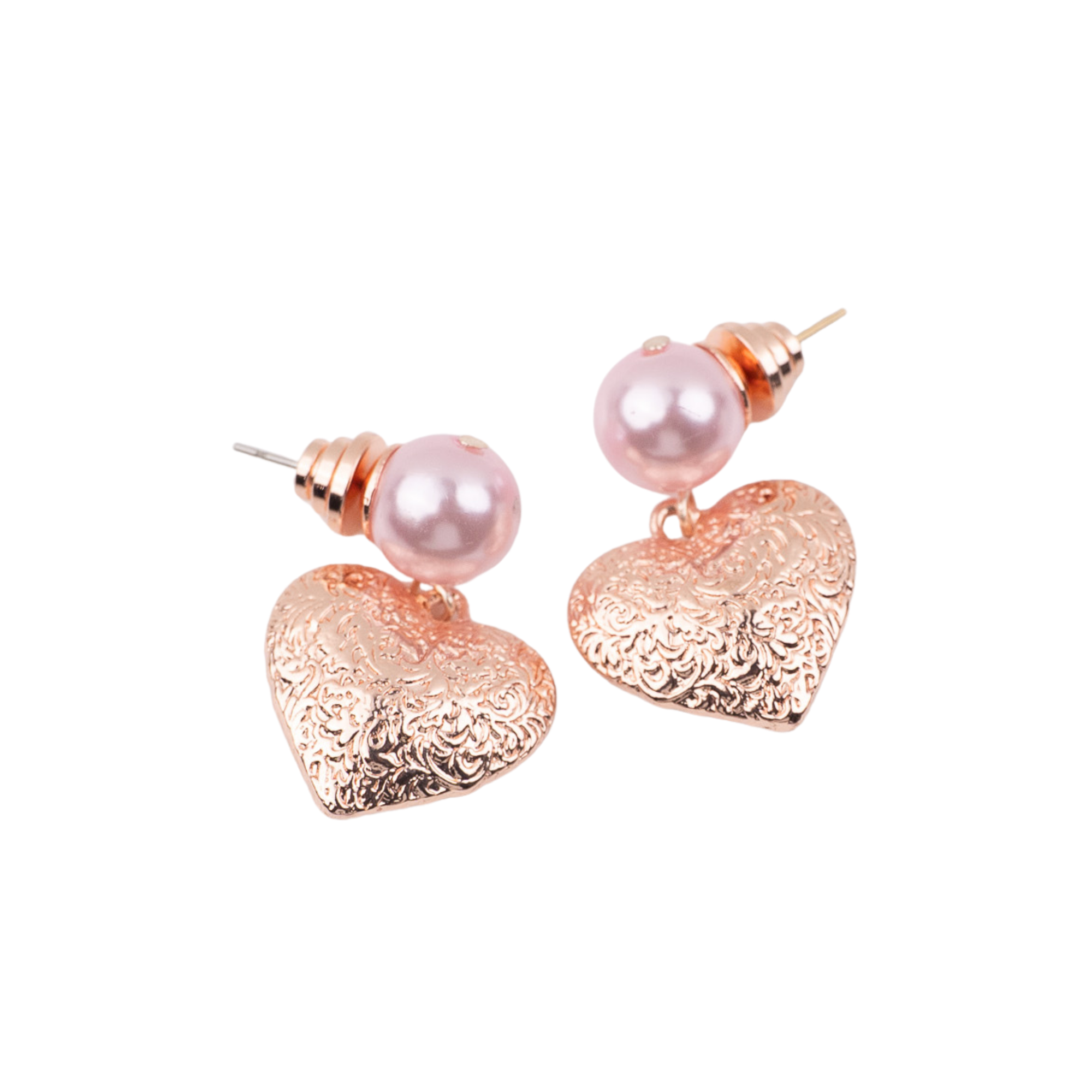 rose gold jewelry, rose gold earrings, rose gold fashion jewelry, rose gold statement earrings, rose gold pearl earrings, pink pearl earrings, rose gold dangle earrings, rose gold accessories for women, rose gold heart earrings, trendy rose gold jewelry, fashion earrings for women, statement earrings rose gold, luxury fashion jewelry, bold fashion earrings