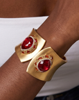 Armana Statement Hinge Cuff - Red