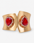 Armana Statement Hinge Cuff - Red