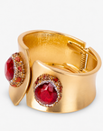 Armana Statement Hinge Cuff - Red