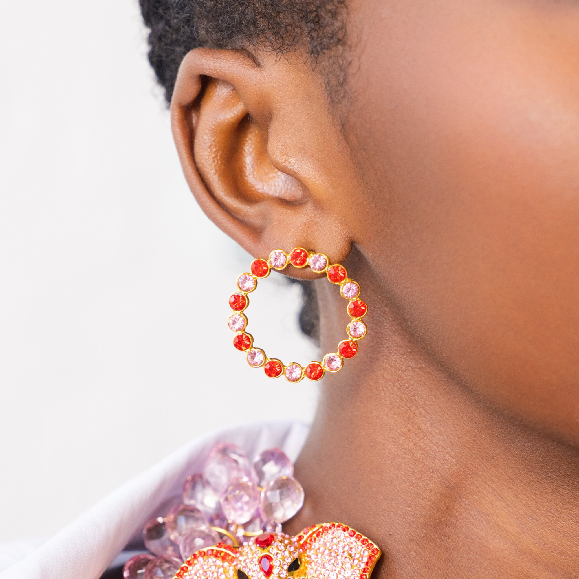 crystal stud earrings, halo stud earrings, gemstone stud earrings, luxury stud earrings, rhinestone stud earrings, fashion stud earrings, designer stud earrings, circular stud earrings, elegant stud earrings, gold stud earrings