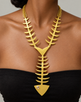Caicos 18k Fishbone Necklace,Necklaces, Sassy Jones,