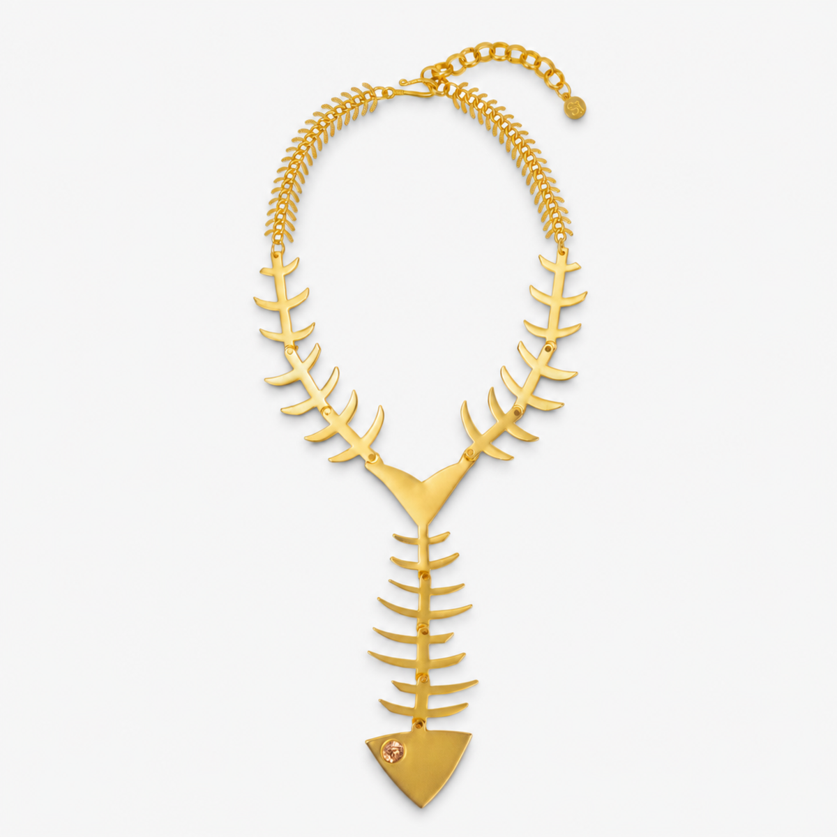 Caicos 18k Fishbone Necklace,Necklaces, Sassy Jones,
