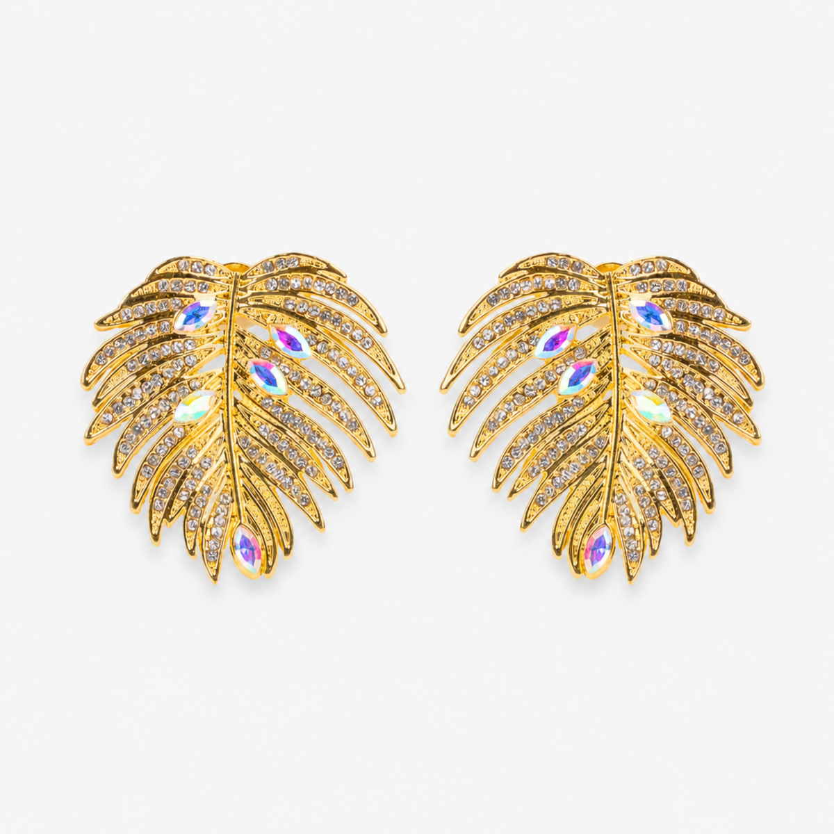 Calypso Palm Crystal Earring,Earrings, Sassy Jones,
