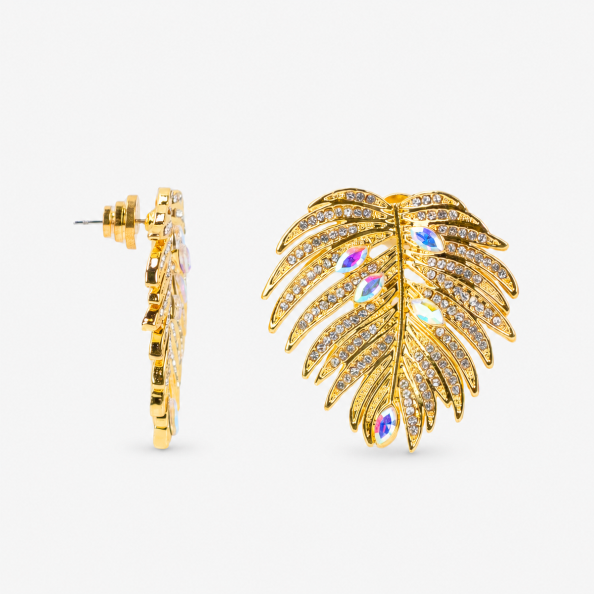 Calypso Palm Crystal Earring,Earrings, Sassy Jones,