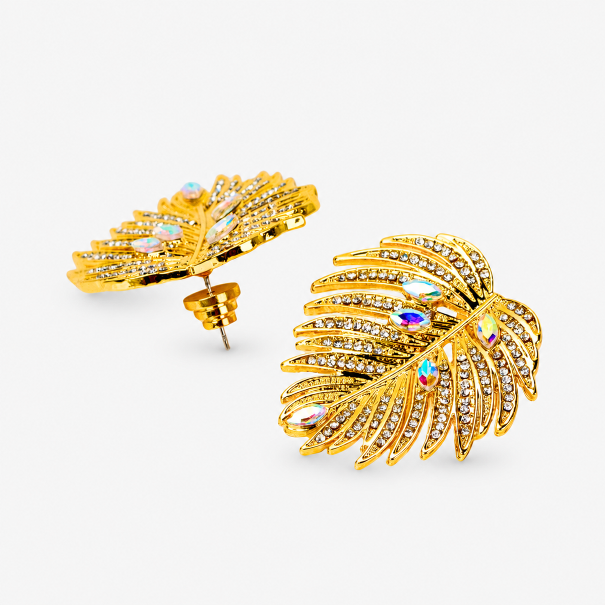 Calypso Palm Crystal Earring,Earrings, Sassy Jones,