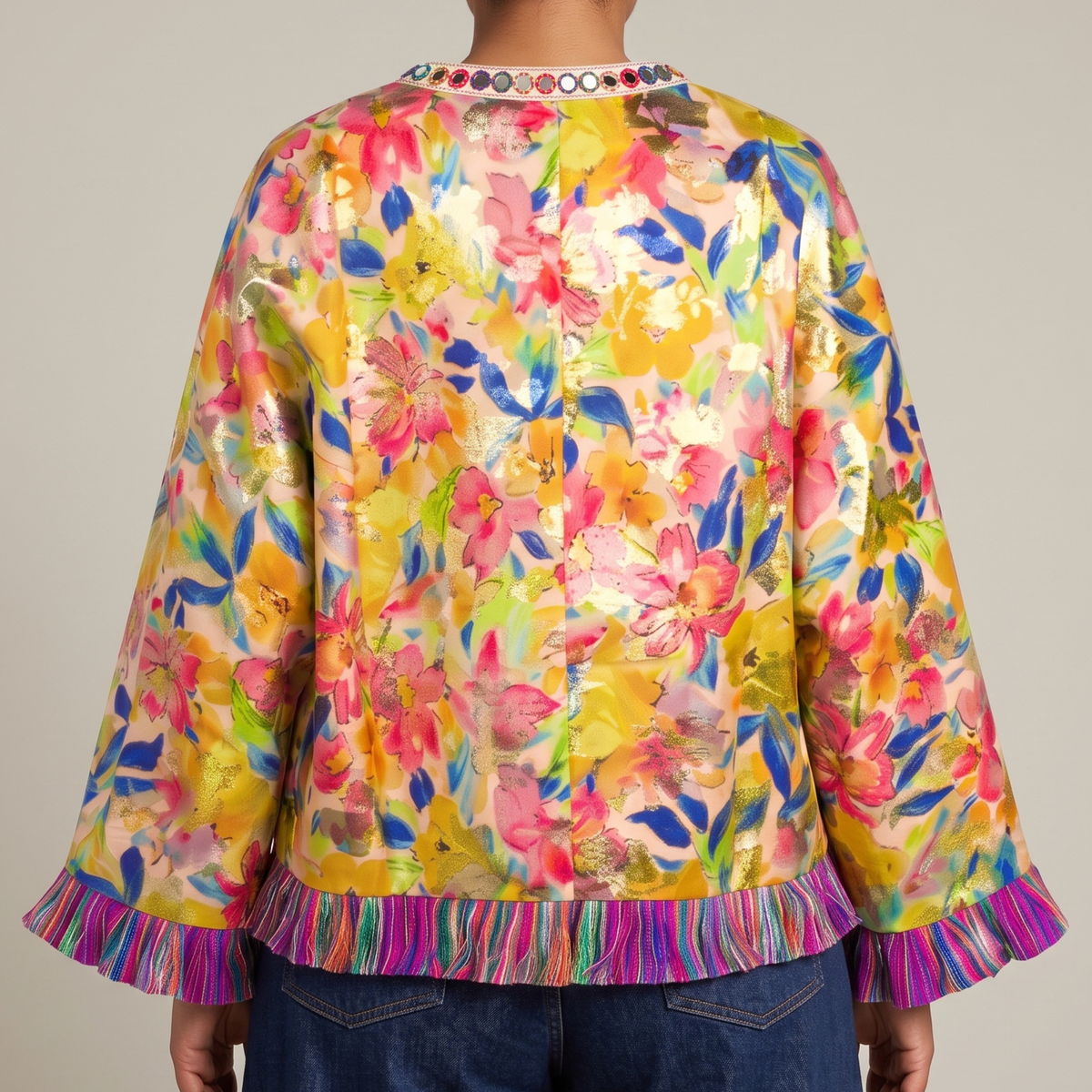 Camille Floral Ruffled Jacket
